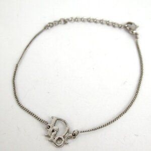 Authentic Christian Dior logo bracelet metal [Used]